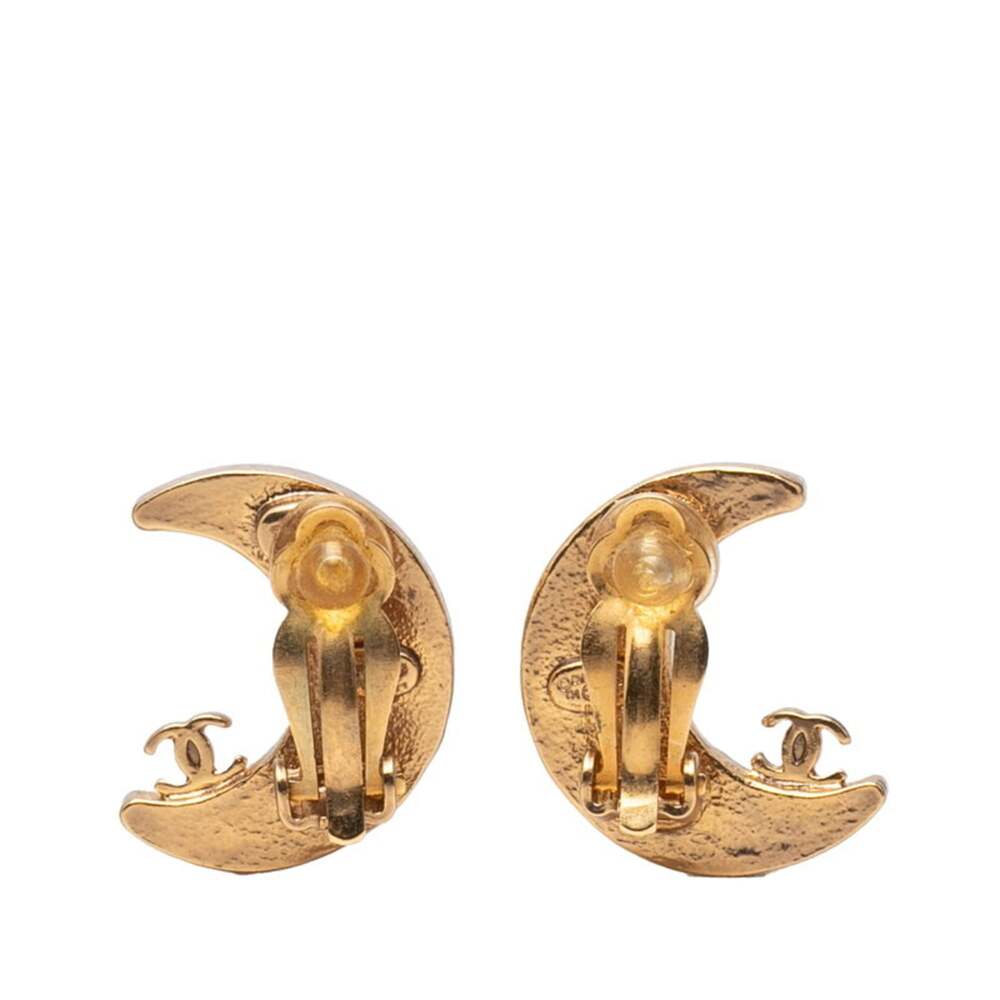Chanel Cc Logo Clip-On Earrings Metal #247198C99B - Picture 2 of 4